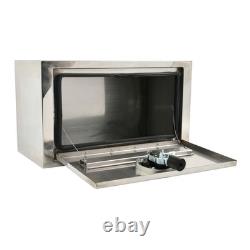 24x12x14 Stainless Steel Underbody Truck Tool Box Trailer Storage withLock