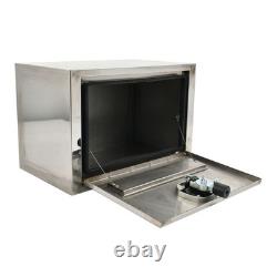 24x14x16 Stainless Steel Underbody Truck Tool Box Trailer Storage withLock