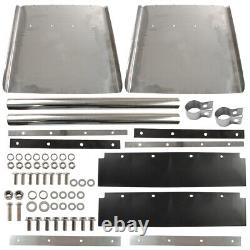 24x24 Quarter Fender Set Stainless Steel Fit For Volvo VNL Semi Truck