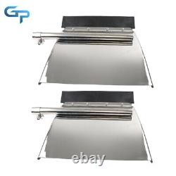 24x24 Quarter Fender Set Stainless Steel Semi Truck Fit For Volvo VNL