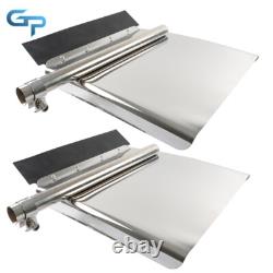 24x24 Quarter Fender Set Stainless Steel Semi Truck Fit For Volvo VNL