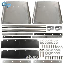 24x24 Quarter Fender Set Stainless Steel Semi Truck Fit For Volvo VNL
