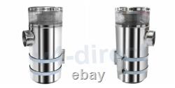 2PCS 15 Inch Stainless Steel Peterbilt 379 389 Truck Air Cleaner Vortox 7 Inlet