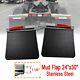 2pcs Hd 1.125 Mud Flap Hangers & Mudflap 24x30 For Semi Truck Stainless Steel