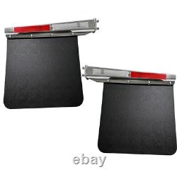 2PCS HD 1.125 Mud Flap Hangers & Mudflap 24x30 for Semi Truck Stainless Steel