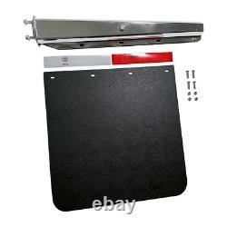 2PCS HD 1.125 Mud Flap Hangers & Mudflap 24x30 for Semi Truck Stainless Steel
