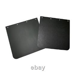 2PCS HD 1.125 Mud Flap Hangers & Mudflap 24x30 for Semi Truck Stainless Steel