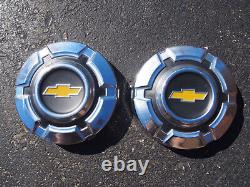 (2) 1969 1977 Chevy 3/4 and 1 Ton Truck Dog Dish Stainless Steel Hubcaps 12