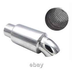 2.563MM Inlet/Outlet Auto Truck Stainless Steel Exhaust Muffler Tip Resonator