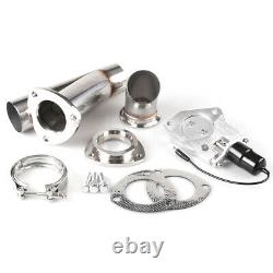 2.5 Inch 63mm Remote Electric Exhaust Catback Downpipe Cutout E-Cut Out Valve