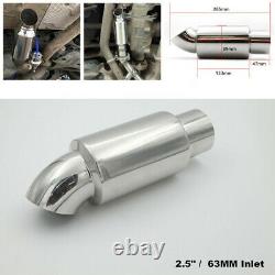 2.5 inch Inlet Car Truck Stainless Steel Exhaust Muffler Tip Resonator With Net