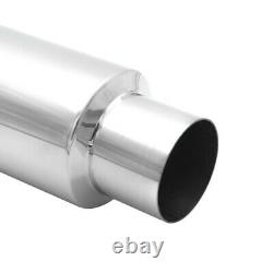 2.5 inch Inlet Car Truck Stainless Steel Exhaust Muffler Tip Resonator With Net