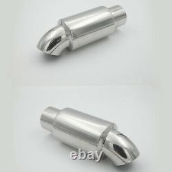 2.5 inch Inlet Car Truck Stainless Steel Exhaust Muffler Tip Resonator With Net
