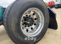 2 Mirror Stainless Steel Aero Wheel Covers for 22.5x8.25 Truck Wheels