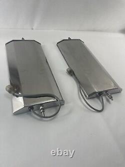 (2) NOS Heated Vintage International Truck Mirrors Stainless Steel 1622442C91