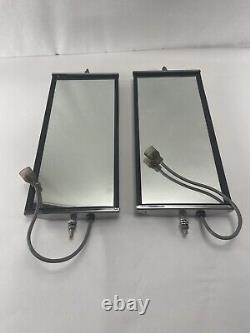 (2) NOS Heated Vintage International Truck Mirrors Stainless Steel 1622442C91
