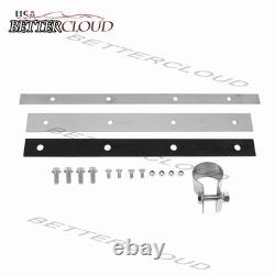 2 Pack 24x29 Stainless Steel Quarter Fender for Semi Trucks +Mounting Hardware