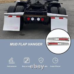 2 Pack Stainless Steel Heavy Duty Straight Spring Loaded Mud Flap Hanger Bracket