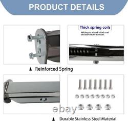 2 Pack Stainless Steel Heavy Duty Straight Spring Loaded Mud Flap Hanger Bracket