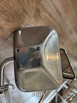 2 Stainless Steel Mirrors Truck Towing DP Ford Chevy West coast Mirrors