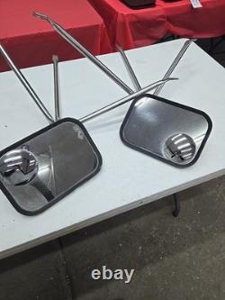2 Stainless Steel Mirrors Truck Towing DP Ford Chevy West coast Mirrors