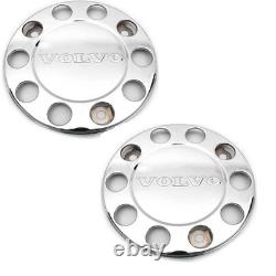 2 x VOLVO TRUCK & BUS UNIVERSAL STAINLESS STEEL 22.5 WHEEL COVERS 1 Piece