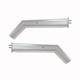 30 45 Degree Angled Chrome Plated Stainless Steel Truck Mud Flap Hanger Pair