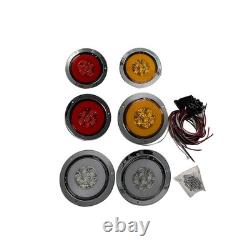 30 Inch Stainless Steel Mud Flap Hanger 30 LED Tail Light Bar for Semi Truck Use