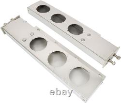 30 Stainless Steel Chrome Mud Flap Hanger with Light Cutouts Spring Loaded 2 1/2