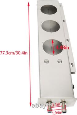 30 Stainless Steel Chrome Mud Flap Hanger with Light Cutouts Spring Loaded 2 1/2