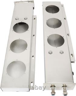 30 Stainless Steel Chrome Mud Flap Hanger with Light Cutouts Spring Loaded 2 1/2