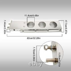 30 Stainless Steel Chrome Mud Flap Hanger with Light Cutouts Spring Loaded 2 1/2