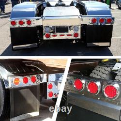 30 Stainless Steel Chrome Mud Flap Hanger with Light Cutouts Spring Loaded 2 1/2