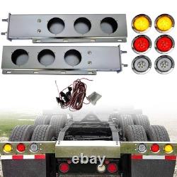 30 Stainless Steel Mudflap Hanger Bar 30 LED Light Waterproof for Truck Trailer