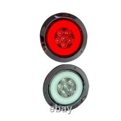 30 Stainless Steel Mudflap Hanger Bar 4 Red 2 White 30LED Tail Light Semi Truck