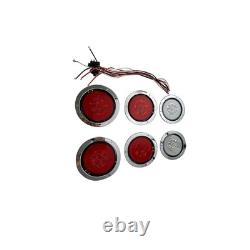 30 Stainless Steel Mudflap Hanger Bar 4 Red 2 White 30LED Tail Light Semi Truck