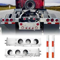 30 Stainless Steel Semi Truck Mud Flap Hanger Set Spring Loaded Light Bar