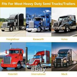 30 Stainless Steel Semi Truck Mud Flap Hanger Set Spring Loaded Light Bar