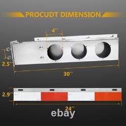 30 Stainless Steel Semi Truck Mud Flap Hanger Set Spring Loaded Light Bar