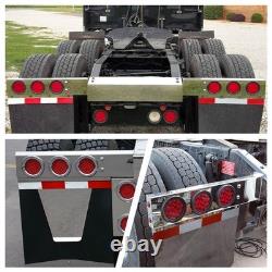 30 Stainless Steel Semi Truck Mud Flap Hanger Set Spring Loaded Light Bar