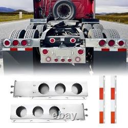 30 Stainless Steel Semi Truck Mud Flap Hanger Set Spring Loaded Light Bar