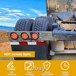 30 Stainless Steel Semi Truck Mud Flap Hanger Set Spring Loaded Light Bar
