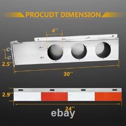30 Stainless Steel Semi Truck Mud Flap Hanger Set Spring Loaded Light Bar