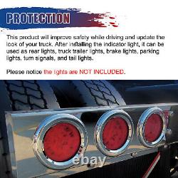 30 Straight Spring Loaded Mud Flap Hangers with 4 Light Cutouts For Semi Trucks