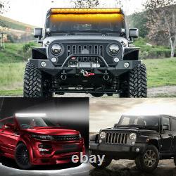 32 1850w Amber White Strobe Led Light Bar Combo Beam Offroad Driving 4wd Truck