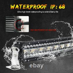 32 1850w Amber White Strobe Led Light Bar Combo Beam Offroad Driving 4wd Truck