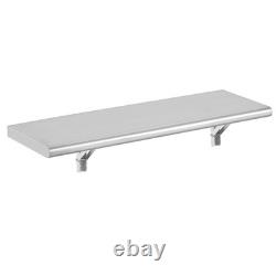 36 in Stainless Steel Folding Serving Shelf Wall Mount for Food Truck & BBQ