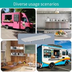 36 in Stainless Steel Folding Serving Shelf Wall Mount for Food Truck & BBQ