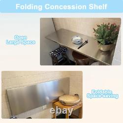 39 Folding Stainless Steel Concession Shelf for Food Trucks and Stalls