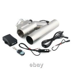 3/76mm Car Auto Exhaust Control E-Cut Out Valve Electric Y Pipe with Remote Kit